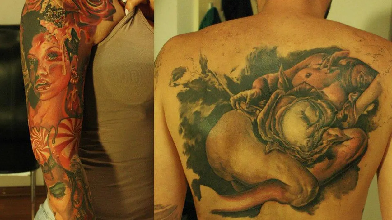 Tatuajele pe care le vor tine toata viata departe de ochii copiilor! Ce-au putut sa-si deseneze pe trup doi bucuresteni?