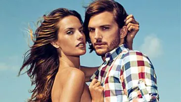 Nici nu s-a combinat bine, ca Ashton Kutcher se lasa fotografiat cu modele in sanii goi!