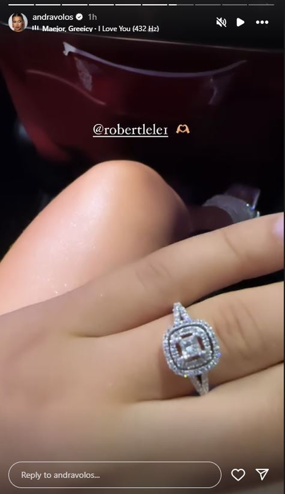 Andra Volos a primit inelul din partea lui Robert Lele / sursă: Instagram