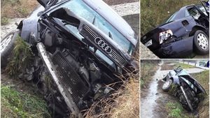 VIDEO / Grav accident lângă Dej, cu o întreagă familie! Maşina s-a făcut praf!