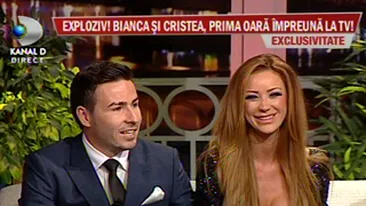 VIDEO Mai ceva ca la Din Dragoste! Bianca si Cristea, despre iubirea lor: M-am impiedicat cand l-am vazut! Eu l-am sarutat prima in masina, el s-a opus