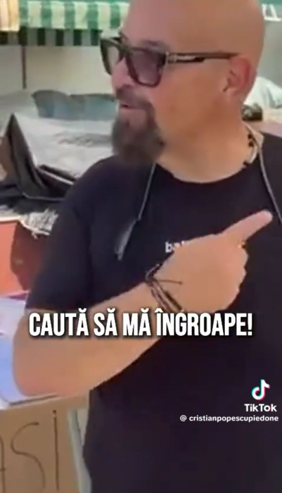 Prima apariție a lui Piedone, după ce a fost dată afară de la ANPC. Sursa foto: TikTok