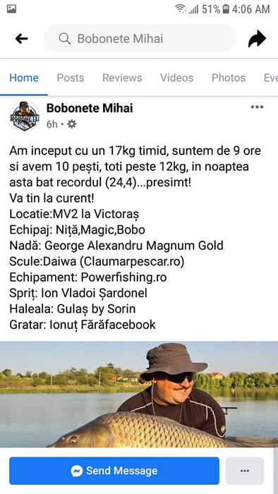 Bobiță s-a lăudat cu crapul de dimensiuni uriașe