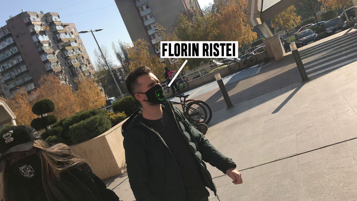 Florin Ristei și Naomi Hedman, de mână la mall