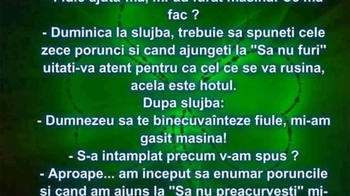 BANCUL ZILEI | Preotul satului merge la Poliție: "Mi-au furat mașina!"