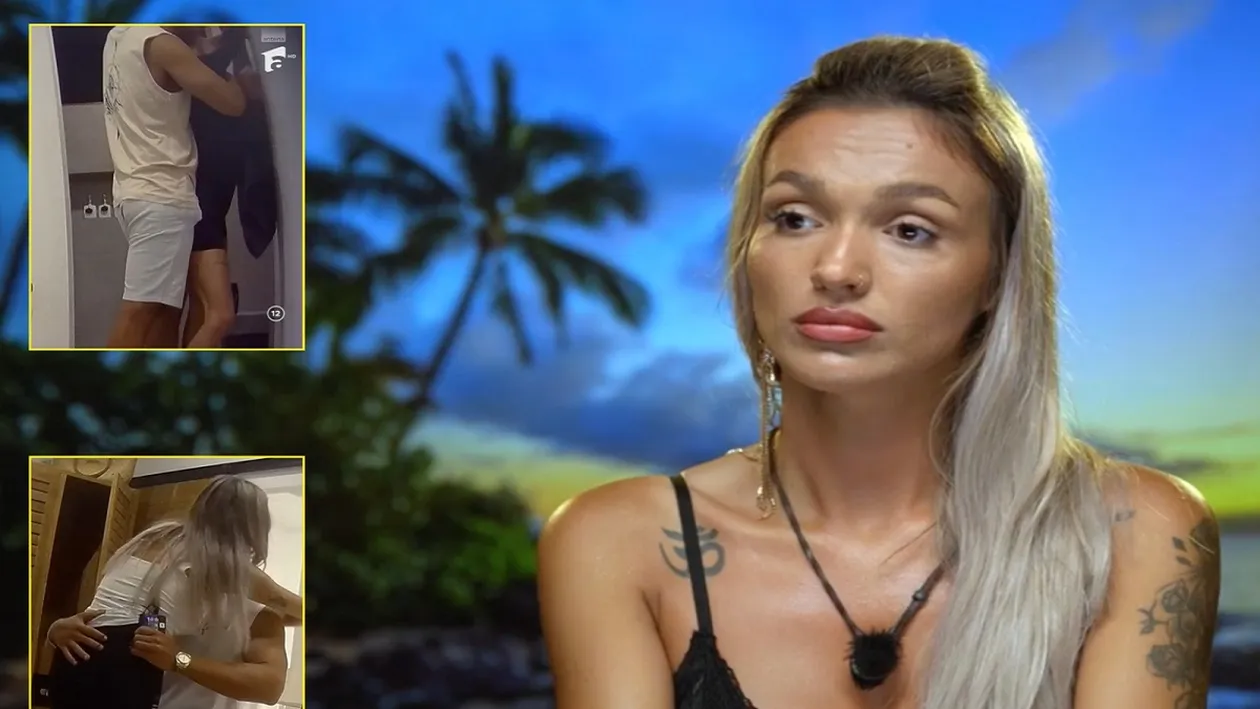 Ella, prinsă cu cioara vopsită la Insula Iubirii 2025! Nu știa că sunt camere în baie atunci când a sărit pe Teo. Cum a încercat să se scoată în fața reporteriței
