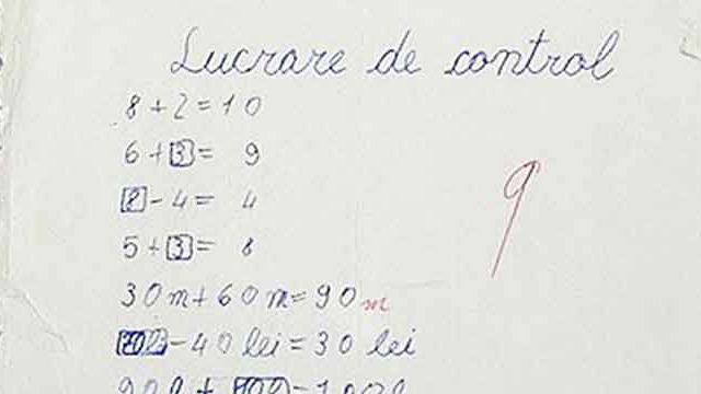 O fetita a socat toata scoala cu raspunsul ei! Cat fac 9 x 9? Vezi ce a scris in lucrare