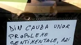 Mesajul VIRAL lipit pe ușa unui magazin din București: ”Din cauza unor probleme sentimentale, azi…”