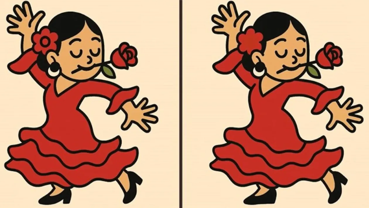 TEST IQ | Găsiți cele 3 diferențe dintre aceste două dansatoare, în cel mult 43 de secunde