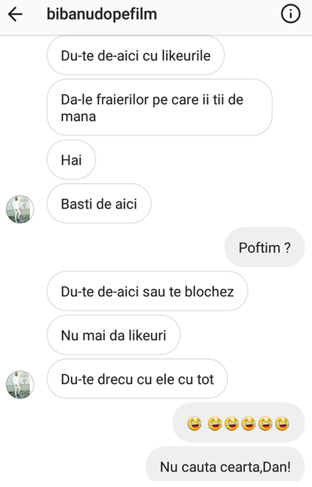 Bibanu MixXL a înjurat o tânără pe Instagram