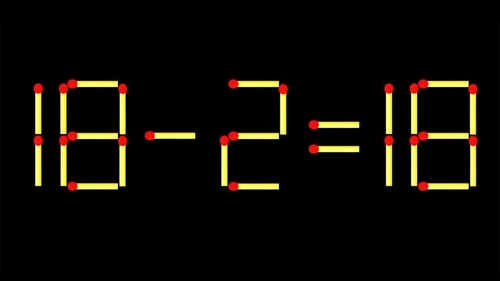 Test de inteligență | Mutați un singur chibrit pentru a corecta 18 - 2 = 18