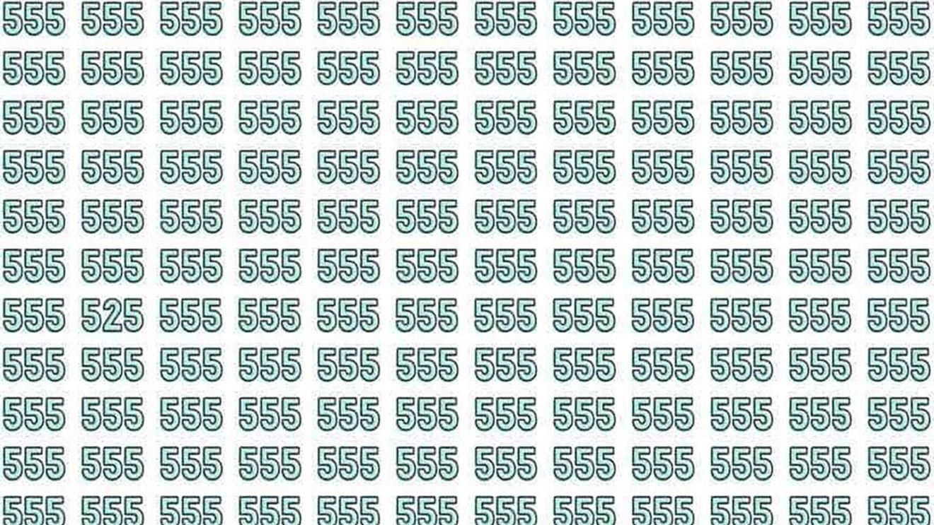 Test de perspicacitate | Găsiți numărul 525 în maximum 5 secunde!