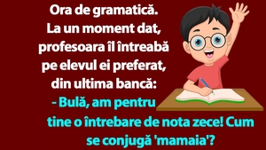 BANC | Ora de gramatică: "Bulă, cum se conjugă 'mamaia'?"