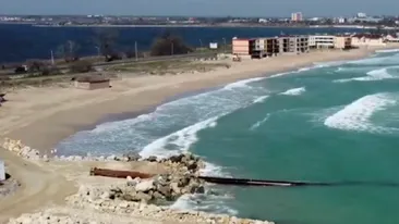 Apare o nouă plajă în România. Au fost aduse mii de tone de nisip