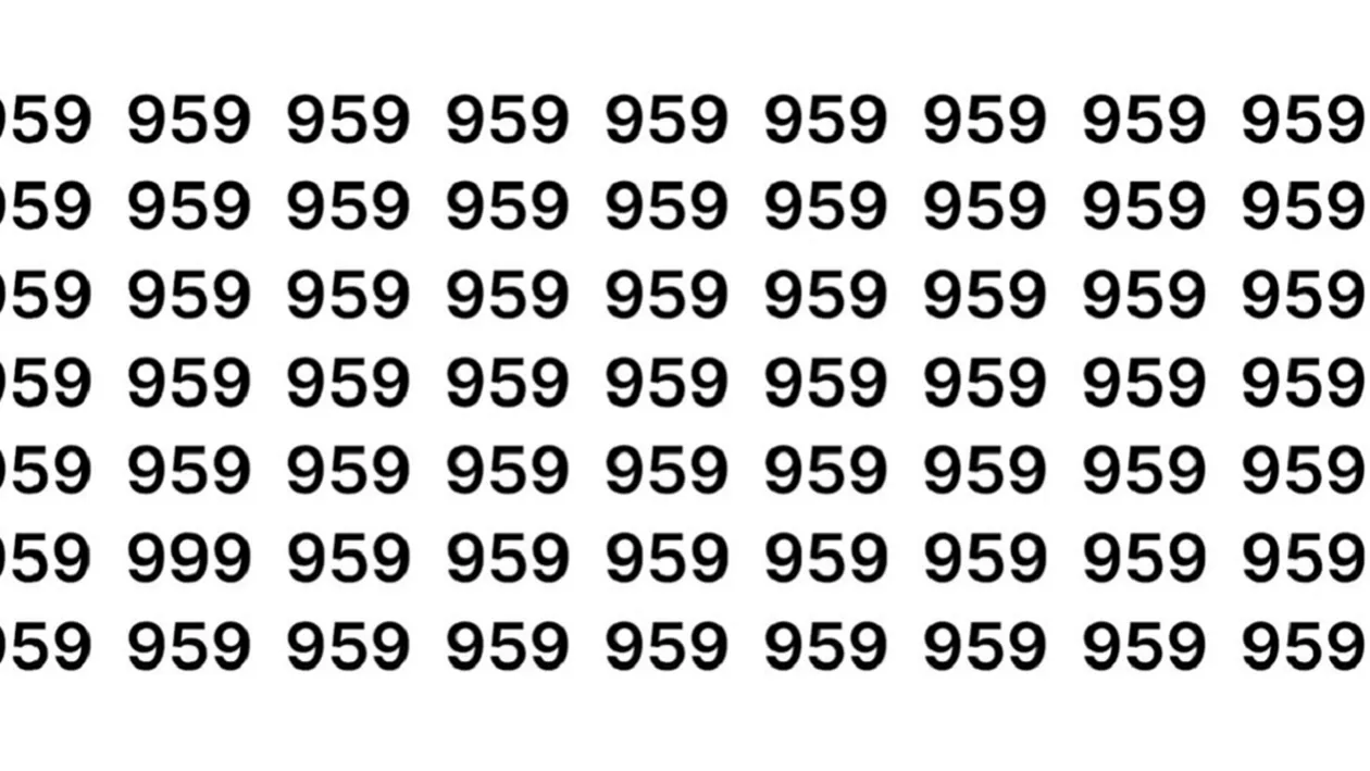 Iluzie optică virală | Găsiți numărul 999 în maximum 9 secunde!