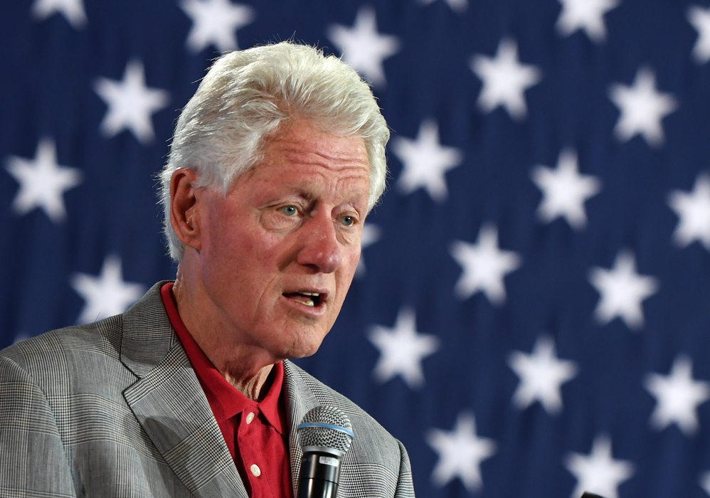 NORTH LAS VEGAS, NV - SEPTEMBER 14:  Former U.S. President Bill Clinton speaks at a campaign event for Democratic presidential nominee Hillary Clinton at a College of Southern Nevada campus on September 14, 2016 in North Las Vegas, Nevada. Hillary Clinton is expected to be back on the campaign trail tomorrow after taking time off to recover from pneumonia.  (Photo by Ethan Miller/Getty Images)