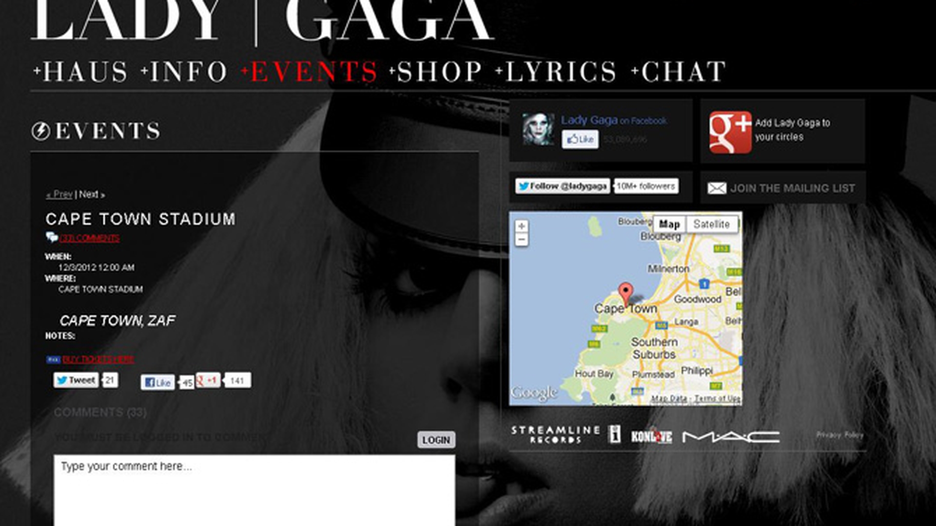 Gafa monumentala pe pagina oficiala a lui Lady Gaga, referitoare la concertul din Romania! Nici pe bulgari nu i-a tratat asa! Afla cu cine suntem comparati!