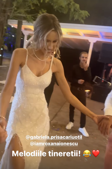 Cum s-a îmbrăcat Ramona Olaru la nunta lui Dani Oțil cu Gabriela Prisăcariu? Mulți au confundat-o cu mireasa