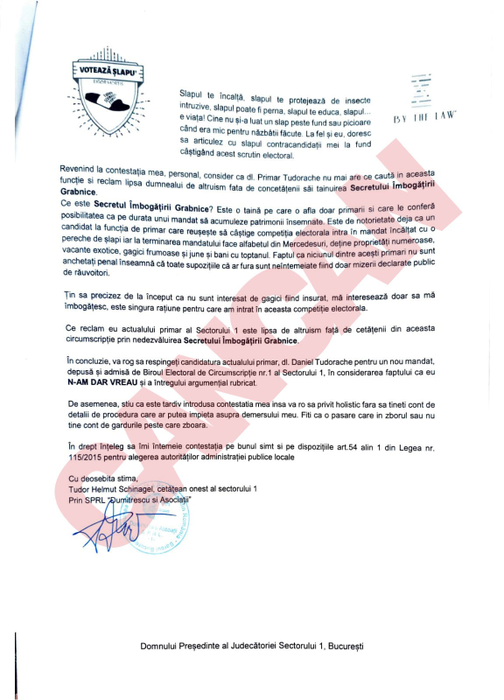 Inedita contestație a rivalului actualului edil al Sectorului 1
