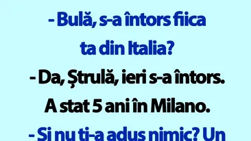 BANC | Fiica lui Bulă revine în România după 5 ani în Milano