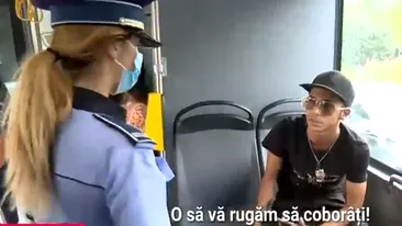 Cum a reacționat un tânăr bucureștean după ce a fost prins de polițiști fără mască în autobuz: Nu am pentru că..