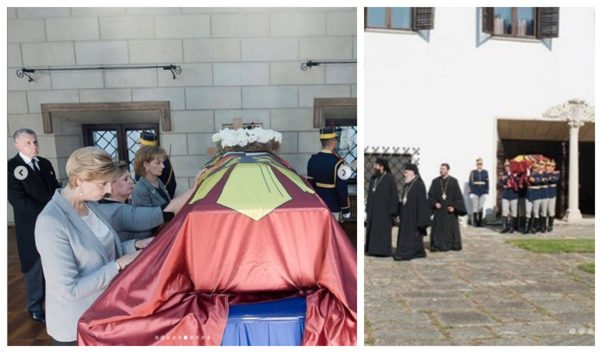 Slujba de înmormântare pentru Regina-mamă Elena, la Catedrala istorică Regală din Curtea de Argeş