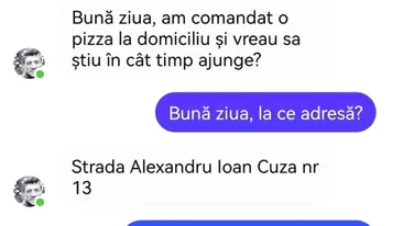 Bancul începutului de săptămână | Am comandat o pizza la domiciliu