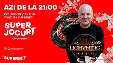 (P) Capatos joacă azi de la 9 seara Superbet Lightning Roulette cu dealer Live pe canalul de YouTube Superbet