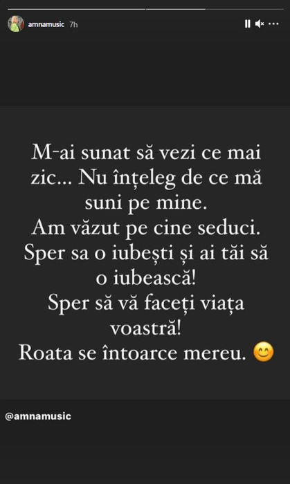 Amna, mesaj fulminant pentru fostul: “Am văzut pe cine seduci. Sper ca și ai tăi să o iubească”. Motivul care a scos-o din minți