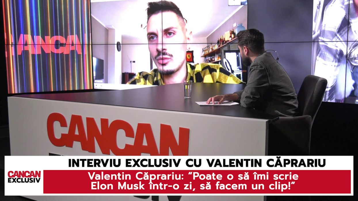 Valentin Căprariu a fost invitat în emisiunea CANCAN EXCLUSIV, difuzată pe canalul de YouTube "CANCAN" (Foto: captură video)