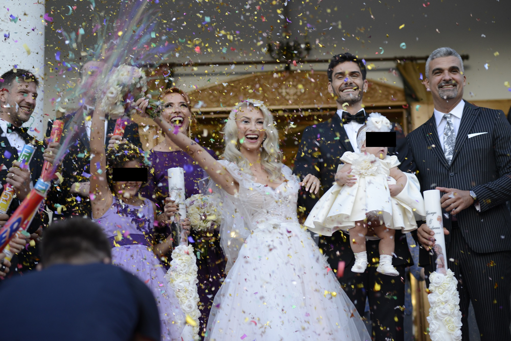 Andreea Bălan și George Burcea, la nunta lor de poveste (Foto: CANCAN.RO)