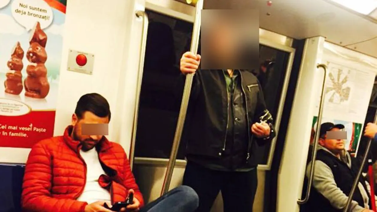 Călătorii şi-au dat coate şi l-au fotografiat! Cine circula cu metroul prin Bucureşti!