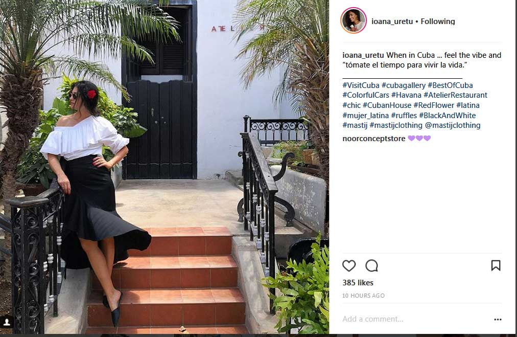 Ioana și Ștefan au postat pe Instagram instantanee din vacanța petrecută în Cuba