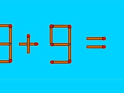Test de inteligență | 8+9=1 este greșit. Corectați egalitatea mutând un singur chibrit