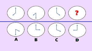 Test de inteligență | Care ceas completează seria din imagine?