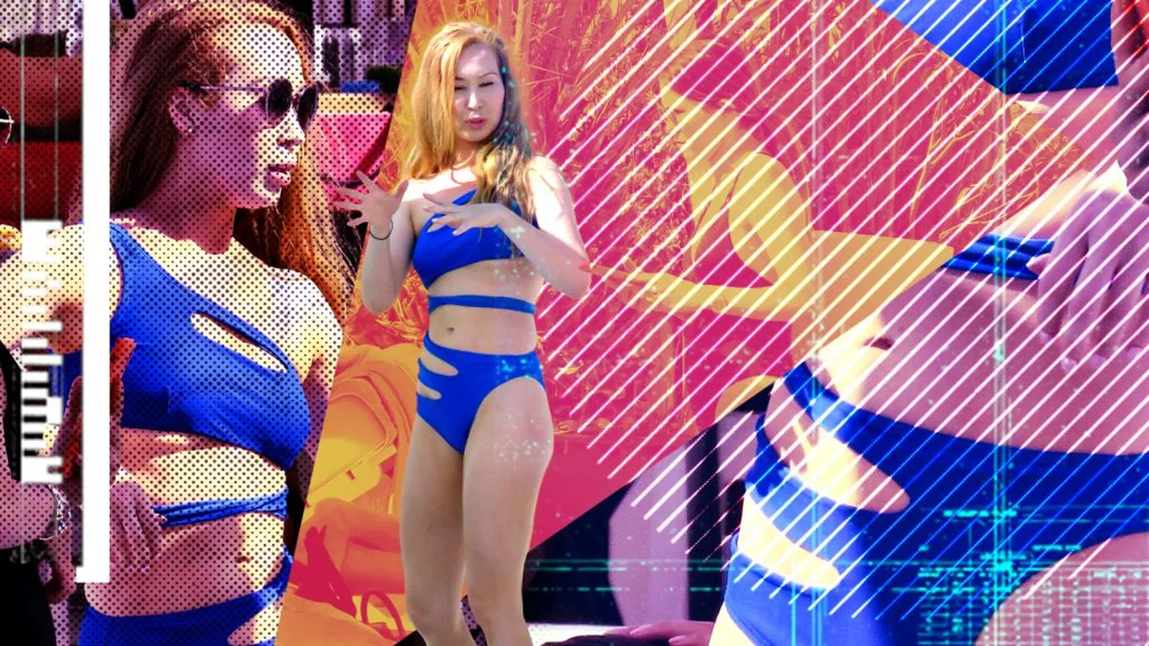 Vedeta a apărut la plajă într-un costum ultra-decupat. Nu e rău deloc!