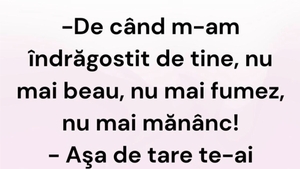 BANCUL DE MARȚI | ”De când m-am îndrăgostit de tine, nu mai beau”