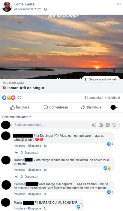 Cornel Galeș și-a presimțit moartea ? “Suntem ca valurile mării care se potolesc atunci când ating țărmul”