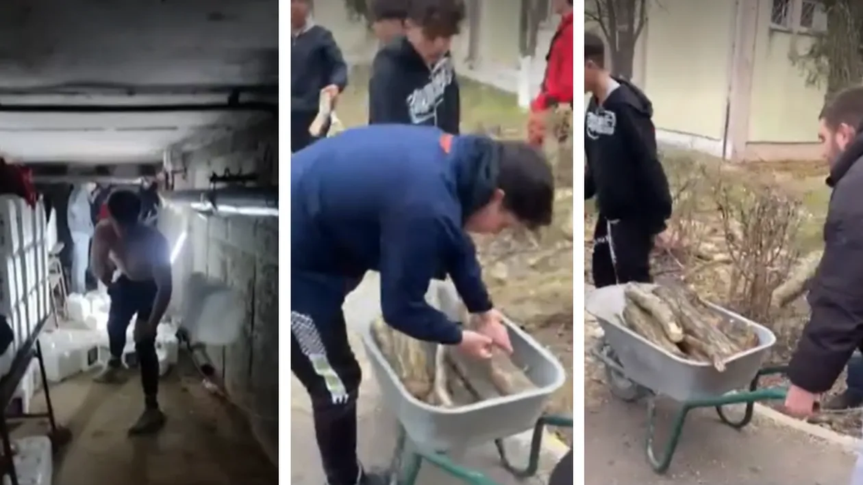 Imagini revoltătoare la Constanța. Elevi puși la muncă silnică de propria școală, ce au fost nevoiți să facă