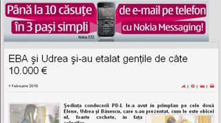 EBA si Elena Udrea, cu genti de 5.000 si 7.000 de euro la intalnirea cu colegii