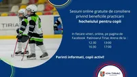 Fundația Țiriac demarează un proiect de consiliere online pentru părinții care vor să se informeze referitor la beneficiile practicării hocheiului în rândul copiilor