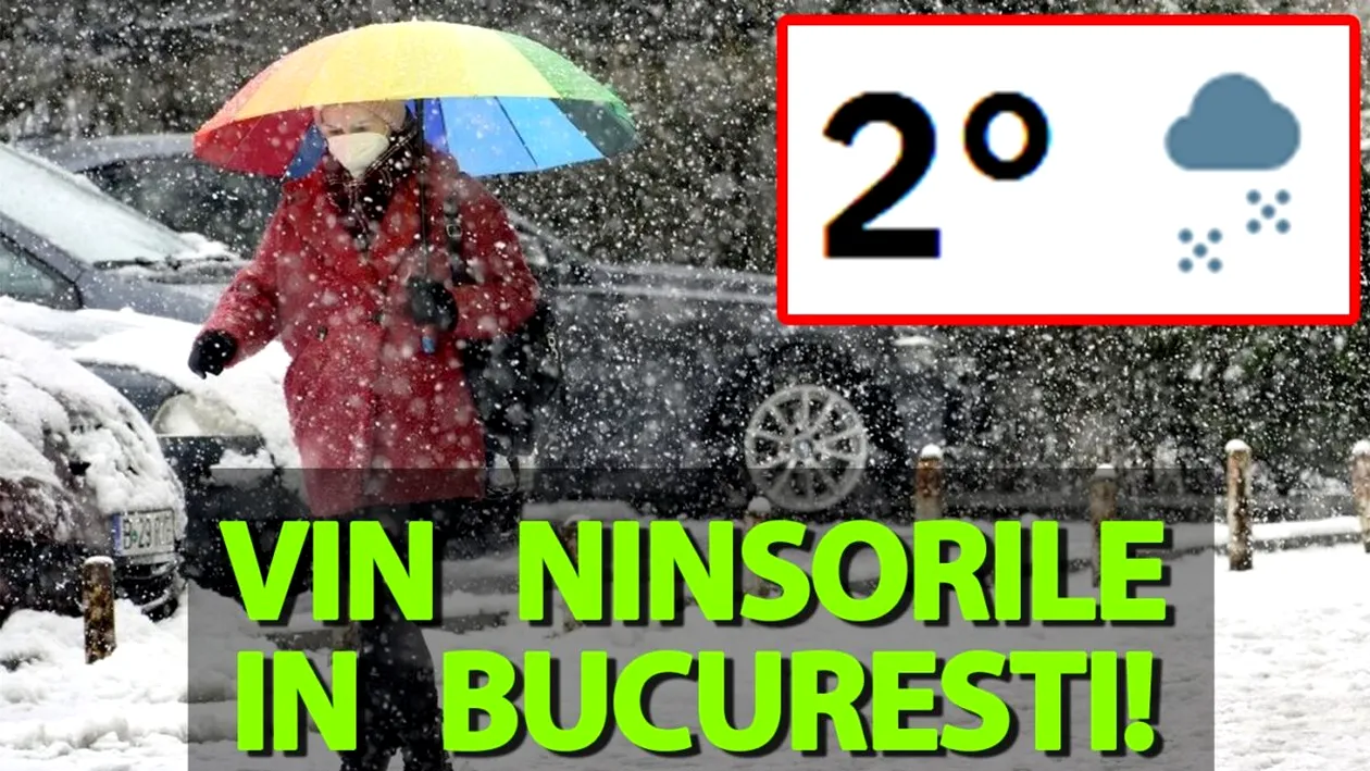 Meteorologii Weather.com au modificat prognoza: Vin ninsorile în București! Pe ce dată ninge