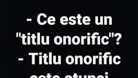 BANCUL ZILEI | Ce este un titlu onorific