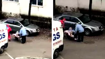 O bătrână de 87 de ani din Iași, dusă la salvare cu o roabă. Ce spun reprezentanții serviciului de ambulanță