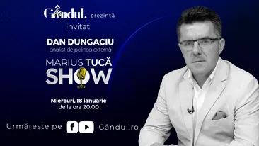 Marius Tucă Show începe miercuri, 18 ianuarie, de la ora 20.00, live pe gândul.ro