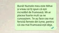 BANC | Numele meu este Mihai și vreau să îți spun că ești incredibil de frumoasă