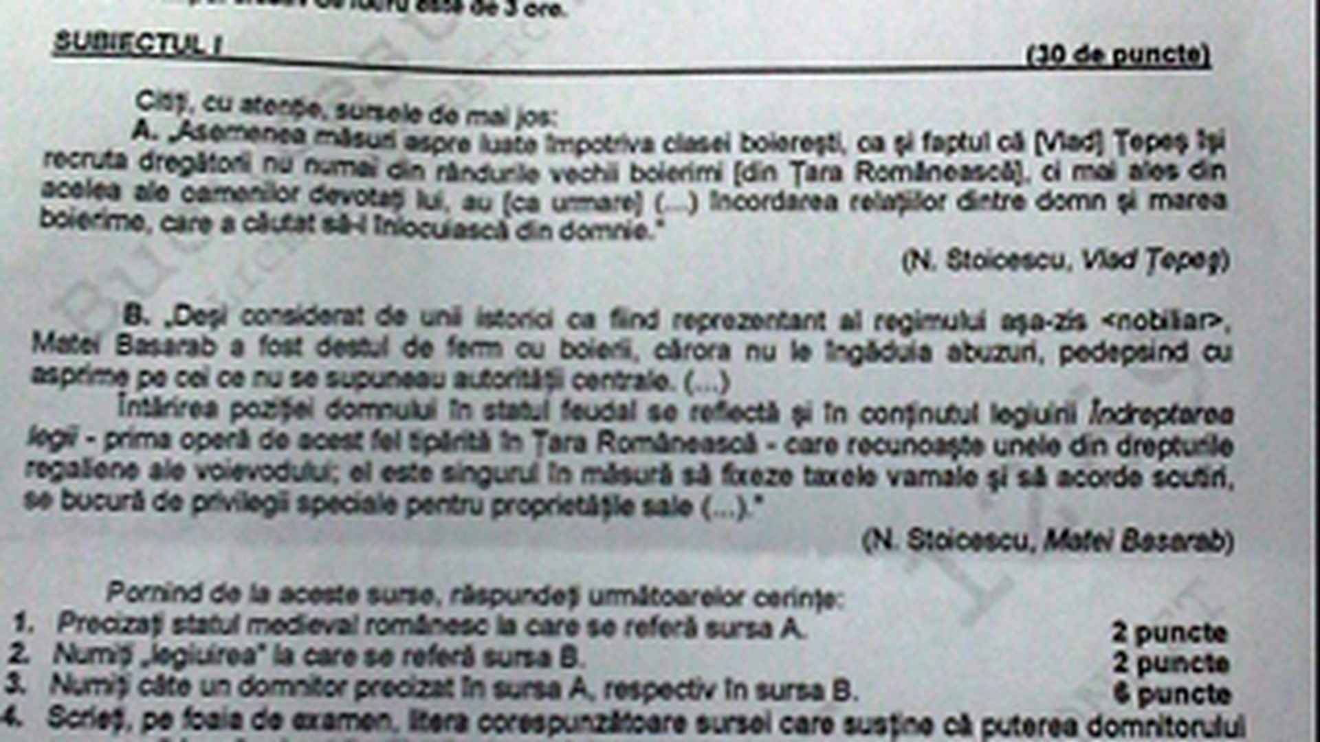 Uite care au fost subiectele la istorie si matematica la BAC 2011