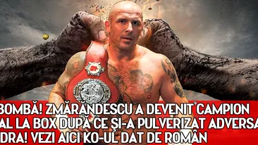 VIDEO BOMBA | Zmarandescu a devenit campion mondial la box dupa ce si-a PULVERIZAT adversarul la Londra! Vezi aici KO-ul dat de ro