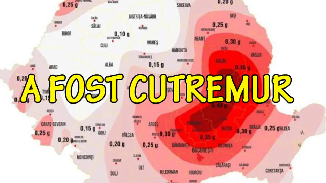 Cutremur puternic în România, în urmă cu puțin timp. L-ați simțit?
