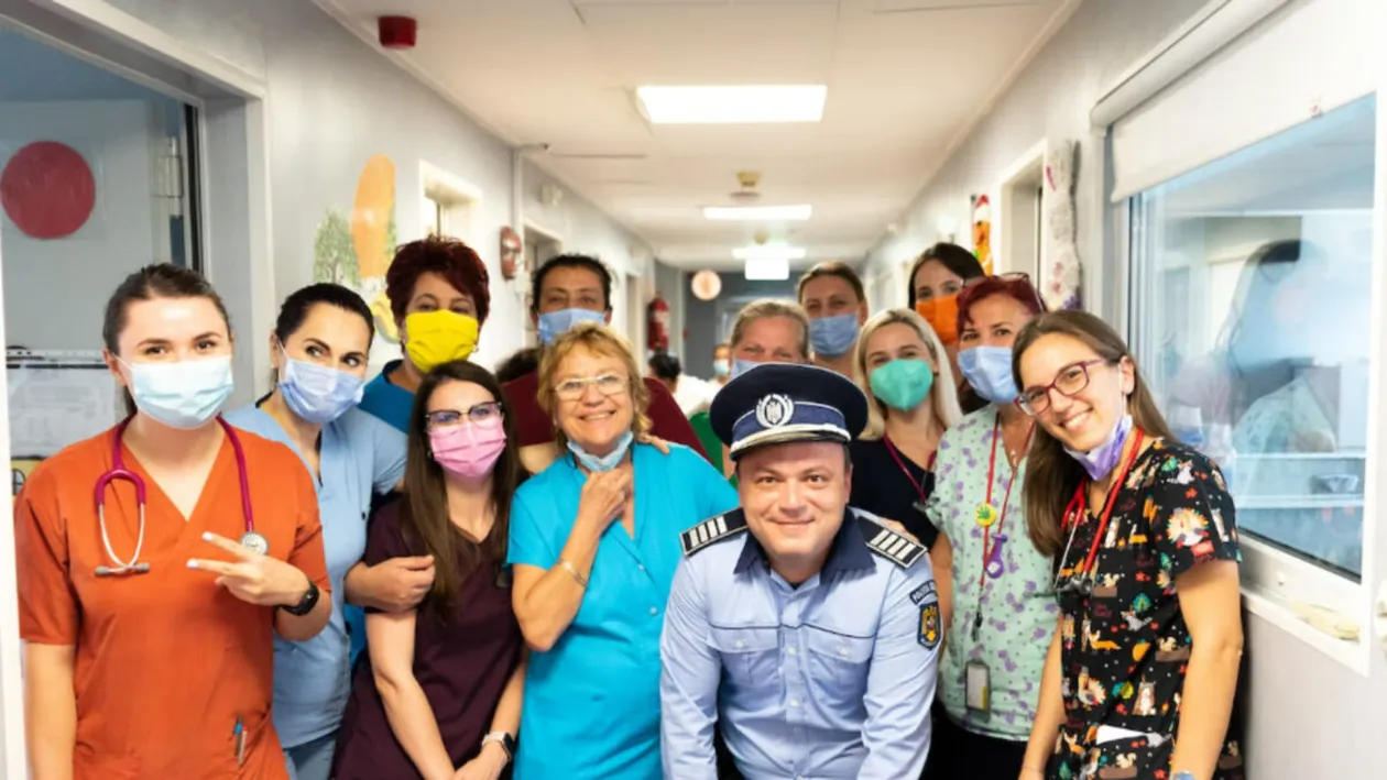 Polițistul din Las Fierbinți, gest impresionant pentru o fetiță bolnavă de leucemie